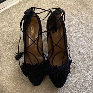 Suede block heel classics